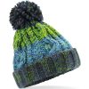 Junior corkscrew pom pom beanie
