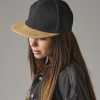 Suede peak snapback