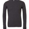 Unisex heather CVC long sleeve t-shirt